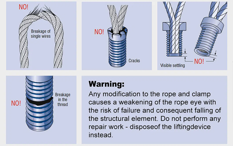 Wire Rope Lifting Loop For Precast Concrete Elements