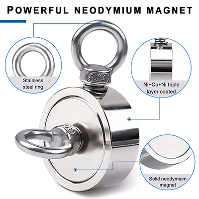 Double-sided fishing magnet